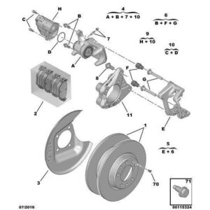 Citroen Berlingo 2018-2021 Petrol Emergency Caliper Motor