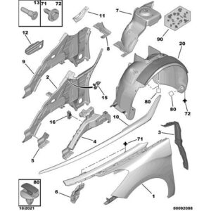 Citroen DS5 2011-2021 Petrol Front Wing Fixings