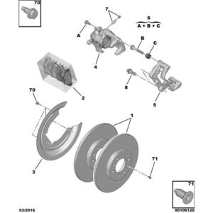 Citroen Dispatch 2016-2020 Diesel New Brake Caliper Cylinder Right