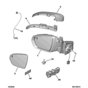 Citroen C5 Air Cross 2018-2021 Petrol Rear View Mirror
