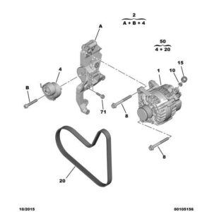 Citroen Berlingo 2015-2018 Petrol Ancillary Belt Roller Kit