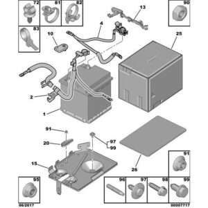 Citroen Berlingo 2008-2012 Petrol 12V Battery