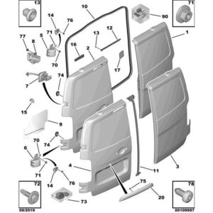 Citroen Dispatch 2016-2020 Diesel Rear Door Fixings