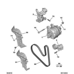 Citroen C5 Air Cross 2018-2021 Diesel Dynamic Tensioner Roller