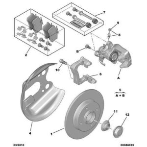 Citroen C4 2008-2010 Petrol Brake Caliper Yoke