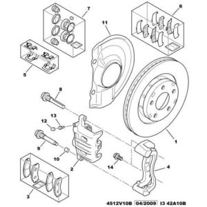Citroen C-Crosser 2007-2012 Diesel Brake Caliper Repair Kit