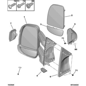 Citroen Relay 2006-2019 Diesel Outside Ext View Mirror Left