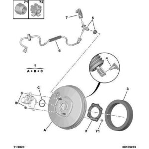 Citroen Berlingo 2015-2018 Petrol Brake Amplifier