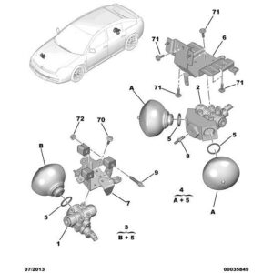 Citroen C6 2005-2012 Diesel Fr Suspension Saucer Sphere