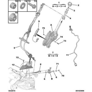 Citroen Relay 2006-2019 Diesel Gearshift Control Lever