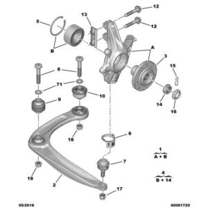 Citroen DS5 2011-2021 Petrol Wishbone Front Left