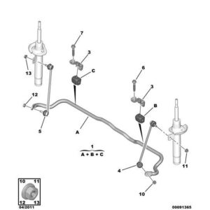 Citroen C4 Catcus 2014-2018 Petrol Anti-Roll Bar Link