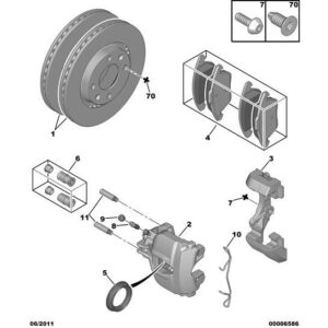 Citroen C4 2008-2010 Diesel Brake Pad Kit Front