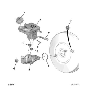 Citroen Berlingo 2018-2021 Petrol Master Cyl Reservoir Seals Kit