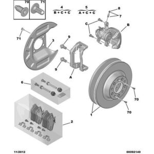 Citroen Dispatch 2007-2011 Diesel Brake Pad Kit Rear