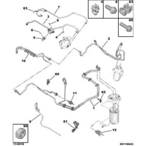 Citroen Relay 2006-2019 Diesel Fuel Feed Pipe