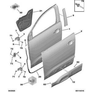 Citroen C5 Air Cross 2018-2021 Petrol Door Fixings