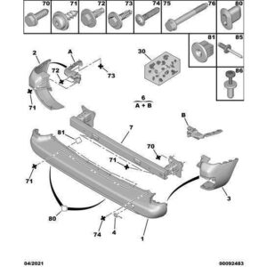 Citroen Berlingo 2015-2018 Petrol Bumper Support Set