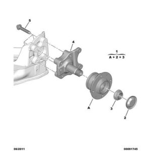 Citroen DS5 2011-2021 Petrol E:Wheel Bearing Kit Psa