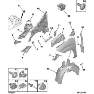 Citroen Berlingo 2018-2021 Petrol Front Wing Fixings