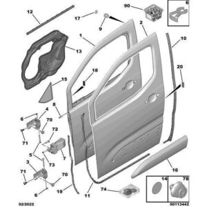 Citroen Berlingo 2018-2021 Petrol Door Fixings