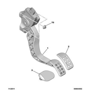 Citroen DS3 2010-2022 Petrol Accelerator Pedal Cover