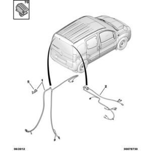 Citroen Nemo 2008-2015 Petrol Rear Tailgate Harness