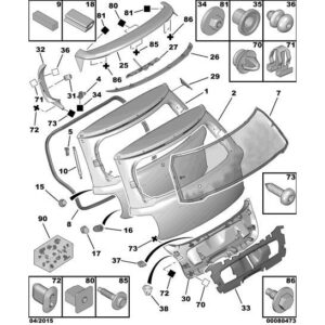 Citroen DS3 2010-2022 Petrol Tailgate Fixings