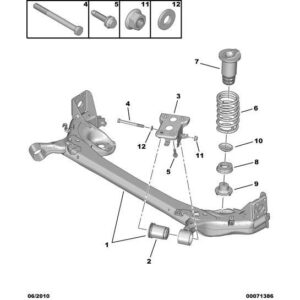 Citroen Nemo 2008-2015 Petrol Rear Spring Lower Cup