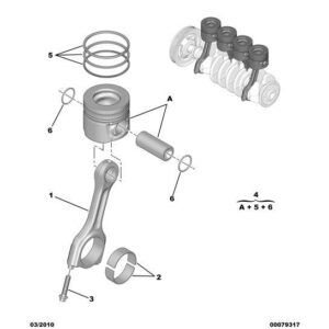Citroen DS3 2010-2022 Diesel Set Of 3 Piston Ring