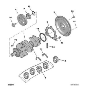Citroen C1 2014-2022 Petrol Set 2 1/2 Bearing Crankshaft