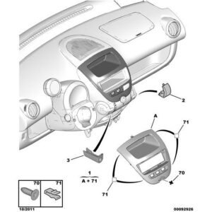 Citroen C1 2012-2014 Petrol Usb Socket Mounting Trim Mount