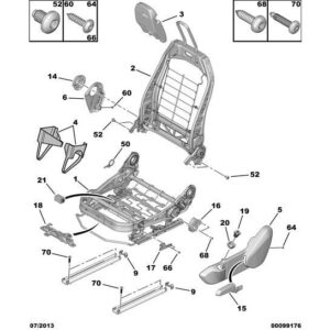 Citroen C1 2012-2014 Petrol Front Seat Slide Fitting