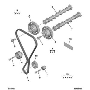 Citroen C3 Air Cross 2017-2021 Petrol Camshaft Pulley Screw