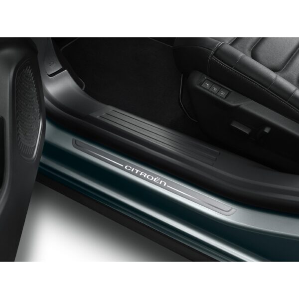Citroen C1 2014-2022 Front Door Sill Trims Brushed Aluminium Effect