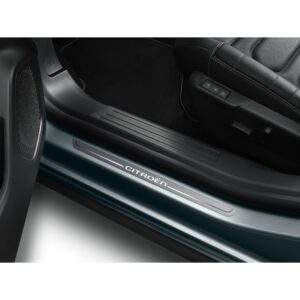 Citroen C1 2014-2022 Front Door Sill Trims Brushed Aluminium Effect