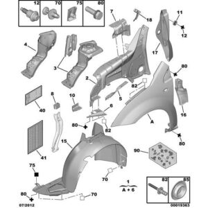 Citroen C2 2003-2007 Petrol Front Wing Fixings