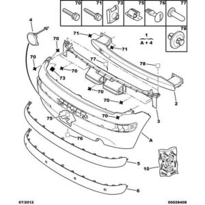 Citroen C3 2002-2005 Petrol Rear Bumper Fastenings