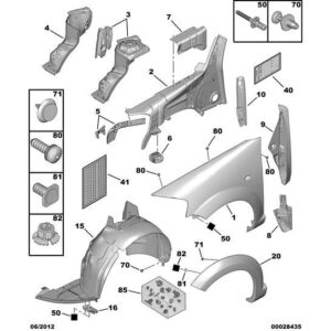 Citroen C3 2002-2005 Petrol Front Wing Fixings