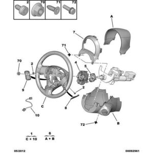 Citroen C1 2012-2014 Petrol Steering Wheel Switch Harness