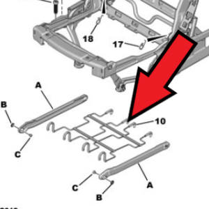 Citroen C4 2014-2018 3rd Row Seat Runner