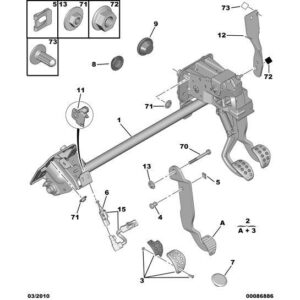 Citroen DS3 2010-2022 Petrol Brake Pedal Cover