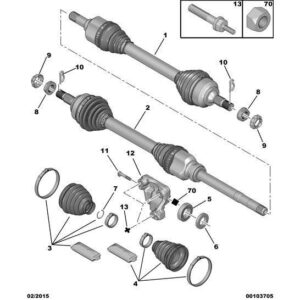 Citroen C3 Air Cross 2017-2021 Petrol Driveshaft Gaiter Kit