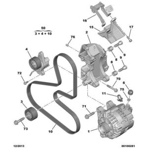 Citroen Nemo 2008-2015 Petrol Dynamic Tensioner Roller