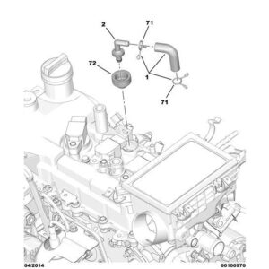 Citroen C1 2014-2022 Petrol Housing Gas Re-Suction Pipe