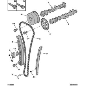 Citroen C1 2014-2022 Petrol Timing Tensioner