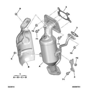 Citroen C1 2014-2022 Petrol Exhaust Manifold Gasket