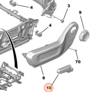 Citroen C3 2017-2022 Drivers Seat Height Adjuster