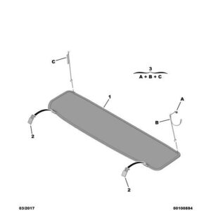 Citroen C1 2012-2014 Petrol Parcel Shelf Retaining Kit