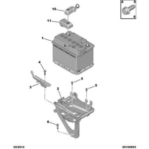 Citroen C1 2012-2014 Petrol Battery Protector